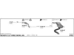 IMASAF 563000286 išmetimo sistema 
 Išmetimo sistema -> Išmetimo sistema, visa