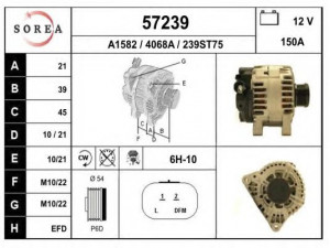 EAI 57239 kintamosios srovės generatorius
5702G8, 5705G8, 5705JV, 9662731680