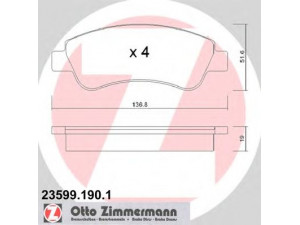 ZIMMERMANN 23599.190.1 stabdžių trinkelių rinkinys, diskinis stabdys 
 Techninės priežiūros dalys -> Papildomas remontas
4252.18, 4252.21, 4252.38, 4252.40