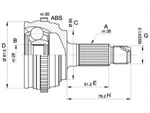 OPEN PARTS CVJ5510.10 jungčių komplektas, kardaninis velenas 
 Ratų pavara -> Sujungimai/komplektas
44014S5A951, 44014S5A952, 44014S6DG50