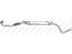 BOSAL 290-305 vidurinis duslintuvas 
 Išmetimo sistema -> Duslintuvas
46 822 192