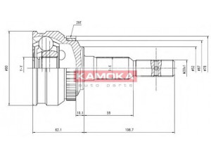 KAMOKA 6200 jungčių komplektas, kardaninis velenas 
 Ratų pavara -> Sujungimai/komplektas
3 74 176