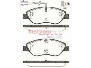 METZGER 0860.02 stabdžių trinkelių rinkinys, diskinis stabdys 
 Techninės priežiūros dalys -> Papildomas remontas
77365188, 77365808