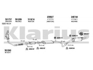 KLARIUS 330869E išmetimo sistema 
 Išmetimo sistema -> Išmetimo sistema, visa