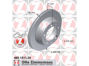 ZIMMERMANN 460.1511.20 stabdžių diskas 
 Dviratė transporto priemonės -> Stabdžių sistema -> Stabdžių diskai / priedai
928 352 041 02, 944 352 041 02