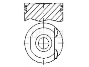 MAHLE ORIGINAL E18100 0.50 stūmoklis 
 Variklis -> Cilindrai/stūmokliai