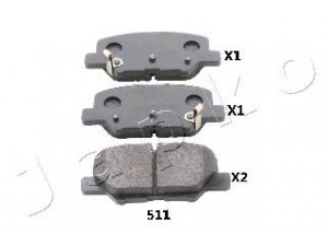 JAPKO 51511 stabdžių trinkelių rinkinys, diskinis stabdys
4605A998