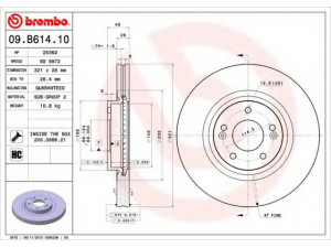 BREMBO 09.B614.10 stabdžių diskas 
 Dviratė transporto priemonės -> Stabdžių sistema -> Stabdžių diskai / priedai
517122P700, 517122W700, 517122P700
