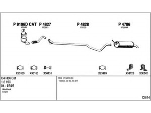 FENNO CI614 išmetimo sistema 
 Išmetimo sistema -> Išmetimo sistema, visa