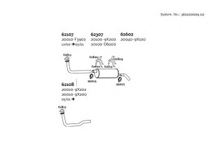 DINEX 362100009_02 išmetimo sistema 
 Išmetimo sistema -> Išmetimo sistema, visa