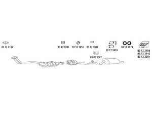 HJS BMW_22 išmetimo sistema 
 Išmetimo sistema -> Išmetimo sistema, visa