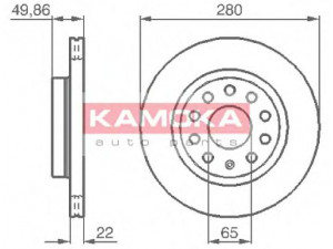 KAMOKA 1032446 stabdžių diskas 
 Dviratė transporto priemonės -> Stabdžių sistema -> Stabdžių diskai / priedai
1K0 615 301 AC, 1K0 615 301 S