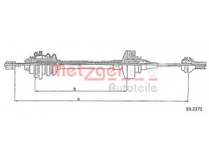 METZGER 10.2371 sankabos trosas 
 Dviratė transporto priemonės -> Kabeliai ir tachometro velenaai -> Sankabos trosas
7700 823 050
