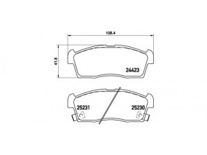 BREMBO P 61 108 stabdžių trinkelių rinkinys, diskinis stabdys 
 Techninės priežiūros dalys -> Papildomas remontas
1606225680, 1610275680, 4605A954