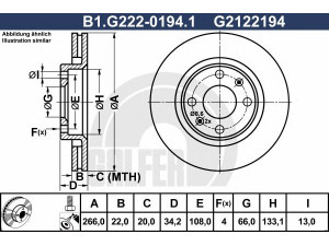 GALFER B1.G222-0194.1 stabdžių diskas 
 Dviratė transporto priemonės -> Stabdžių sistema -> Stabdžių diskai / priedai
4246 W1, 4249 16, 4249 83, 4249 G1