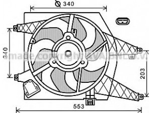 AVA QUALITY COOLING RT7548 ventiliatorius, radiatoriaus 
 Aušinimo sistema -> Oro aušinimas
7701059785, 7701067978, 7701068310