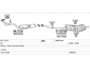 MTS C050059000760 išmetimo sistema 
 Išmetimo sistema -> Išmetimo sistema, visa
