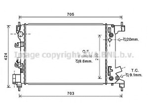 AVA QUALITY COOLING CT2043 radiatorius, variklio aušinimas 
 Aušinimo sistema -> Radiatorius/alyvos aušintuvas -> Radiatorius/dalys
95460092