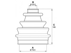 OPEN PARTS SJK7237.00 gofruotoji membrana, kardaninis velenas 
 Ratų pavara -> Gofruotoji membrana
0082483504, 82483504, 00082443750