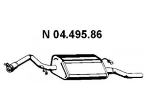 EBERSPÄCHER 04.495.86 galinis duslintuvas 
 Išmetimo sistema -> Duslintuvas
1 044 737, 1 495 898, 7 331 761