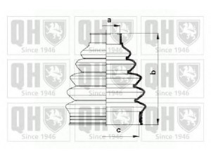 QUINTON HAZELL QJB745 gofruotoji membrana, kardaninis velenas 
 Ratų pavara -> Gofruotoji membrana
3292.03, 3293.03, 95 674 686 88