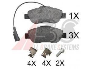 A.B.S. 37594 OE stabdžių trinkelių rinkinys, diskinis stabdys 
 Techninės priežiūros dalys -> Papildomas remontas
77364636, 1559697