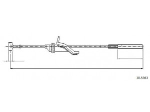 CABOR 10.5363 trosas, stovėjimo stabdys
1321246, 1371043, 1405505, 1674968