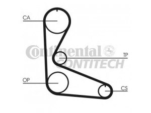 CONTITECH CT702 paskirstymo diržas 
 Techninės priežiūros dalys -> Papildomas remontas
5973343, 7565583, 7665583, 4324568