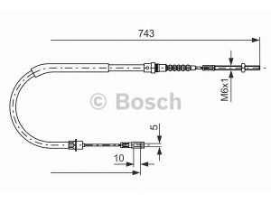 BOSCH 1 987 477 566 trosas, stovėjimo stabdys 
 Stabdžių sistema -> Valdymo svirtys/trosai
4745 F0, 4745 F0