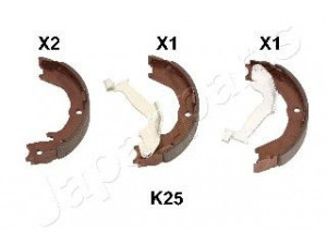 JAPANPARTS GF-K25AF stabdžių trinkelių komplektas, stovėjimo stabdis 
 Stabdžių sistema -> Rankinis stabdys
58350-4DA00