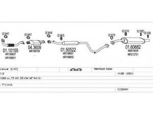 MTS C230041004681 išmetimo sistema 
 Išmetimo sistema -> Išmetimo sistema, visa