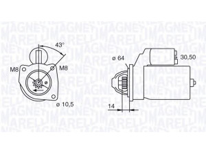 MAGNETI MARELLI 063101023010 starteris 
 Elektros įranga -> Starterio sistema -> Starteris
46231510, 4623510, 46432262, 46465475
