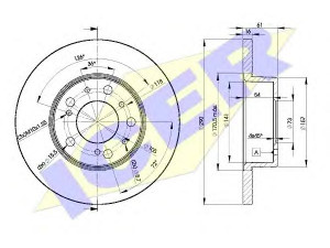 ICER 78BD4695-2 stabdžių diskas 
 Stabdžių sistema -> Diskinis stabdys -> Stabdžių diskas
75 386 82, ZF 9 350 0521, 7 173 963 8