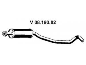 EBERSPÄCHER 08.190.82 priekinis duslintuvas 
 Išmetimo sistema -> Duslintuvas
8 52 872