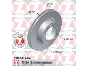 ZIMMERMANN 460.1512.52 stabdžių diskas 
 Dviratė transporto priemonės -> Stabdžių sistema -> Stabdžių diskai / priedai
951 351 041 01, 951 351 041 02
