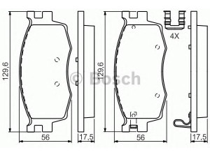 BOSCH 0 986 494 617 stabdžių trinkelių rinkinys, diskinis stabdys 
 Techninės priežiūros dalys -> Papildomas remontas
58101 1GA00, 58101 1GE00, 58101 1JA10