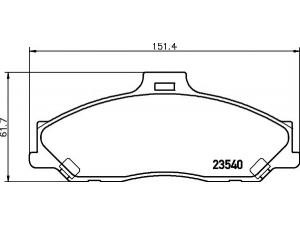 HELLA PAGID 8DB 355 009-751 stabdžių trinkelių rinkinys, diskinis stabdys 
 Techninės priežiūros dalys -> Papildomas remontas
2M342001EA, 3668591, 3894956, 4119192
