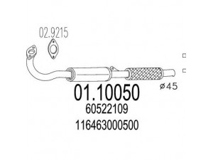 MTS 01.10050 išleidimo kolektorius 
 Išmetimo sistema -> Išmetimo vamzdžiai
116463000500, 60522109