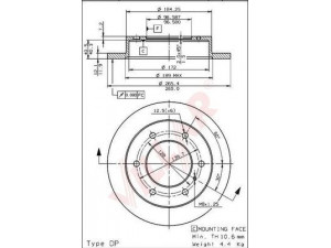 VILLAR 628.1430 stabdžių diskas 
 Stabdžių sistema -> Diskinis stabdys -> Stabdžių diskas
8941732442