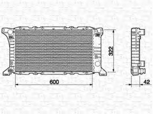 MAGNETI MARELLI 350213513000 radiatorius, variklio aušinimas 
 Aušinimo sistema -> Radiatorius/alyvos aušintuvas -> Radiatorius/dalys
6160274, 7138206, 86VB8005EA