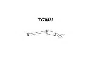 VENEPORTE TY70422 priekinis duslintuvas 
 Išmetimo sistema -> Duslintuvas
174307A730, 174307A731
