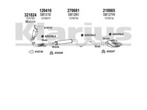 KLARIUS 750183E išmetimo sistema 
 Išmetimo sistema -> Išmetimo sistema, visa