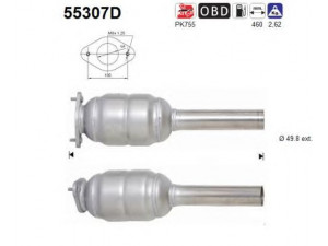 AS 55307D katalizatoriaus keitiklis 
 Išmetimo sistema -> Katalizatoriaus keitiklis
46774573