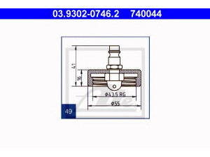 ATE 03.9302-0746.2 alsuoklio vamzdelis