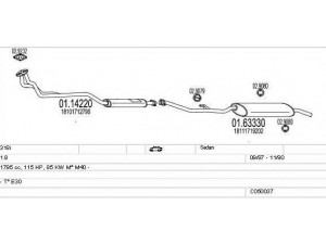 MTS C050037000738 išmetimo sistema 
 Išmetimo sistema -> Išmetimo sistema, visa