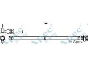 APEC braking HOS3644 stabdžių žarnelė 
 Stabdžių sistema -> Stabdžių žarnelės
NA0143810A