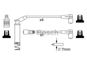 BOSCH 0 986 357 281 uždegimo laido komplektas 
 Kibirkšties / kaitinamasis uždegimas -> Uždegimo laidai/jungtys
1612607, 90510858, 90510858