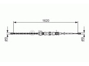 BOSCH 1 987 477 684 trosas, stovėjimo stabdys 
 Stabdžių sistema -> Valdymo svirtys/trosai
1J0 609 721 AS, 1J0 609 721 S, 1J0 609 721 AS