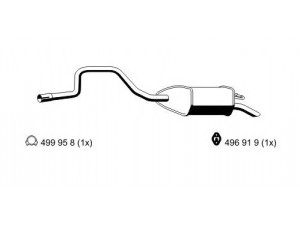 ERNST 344142 galinis duslintuvas 
 Išmetimo sistema -> Duslintuvas
1 206 279, 1 518 076