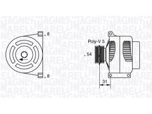 MAGNETI MARELLI 063377426010 kintamosios srovės generatorius 
 Elektros įranga -> Kint. sr. generatorius/dalys -> Kintamosios srovės generatorius
51788658, 51854903